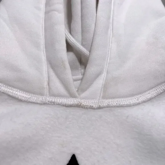 Sandro Womens Beaded Application Indie Love Hoodie Size EU 1 / US 2-4 in White - Picture 10 of 10